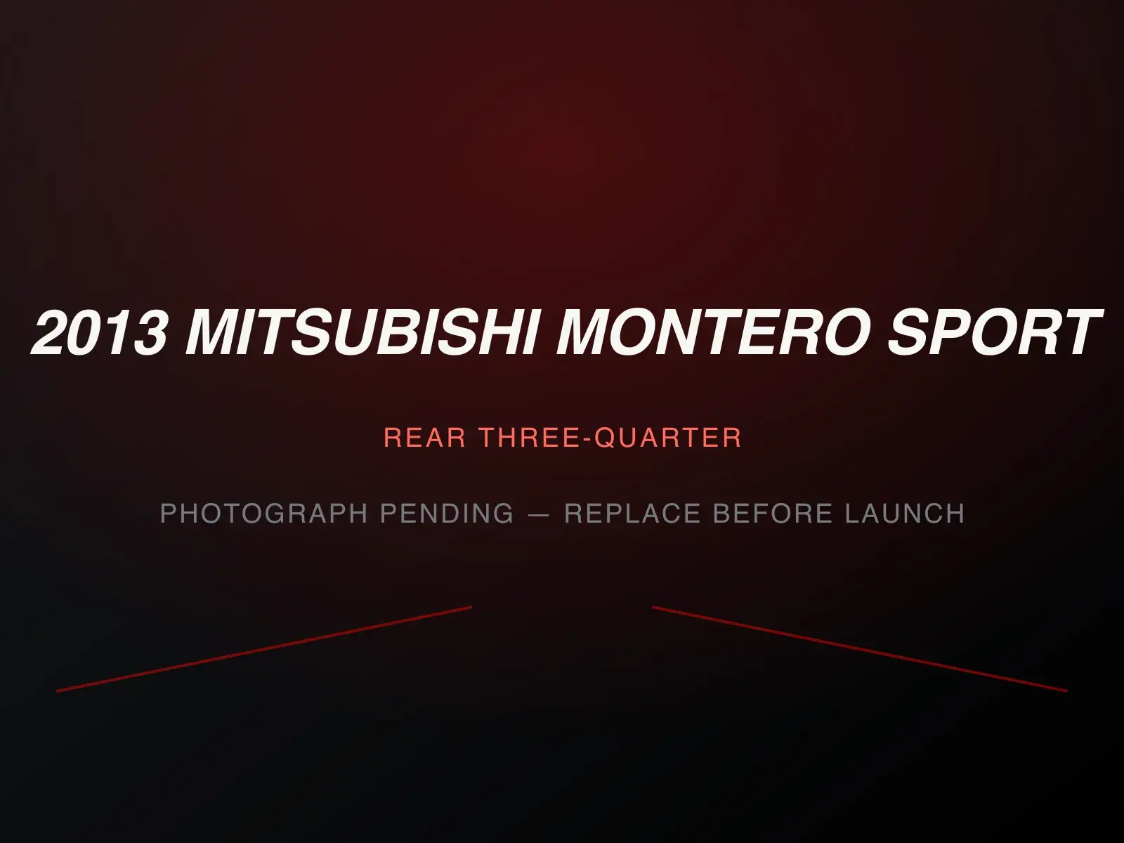 2013 Mitsubishi Montero Sport — image 3